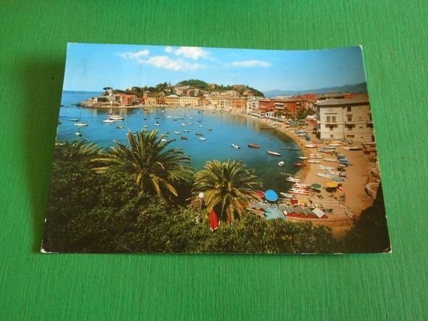 Cartolina Sestri Levante - Veduta della Baia del Silenzio 1968.