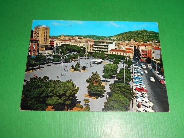 Cartolina Iglesias - Piazza Sella e Scorcio panoramico 1977.