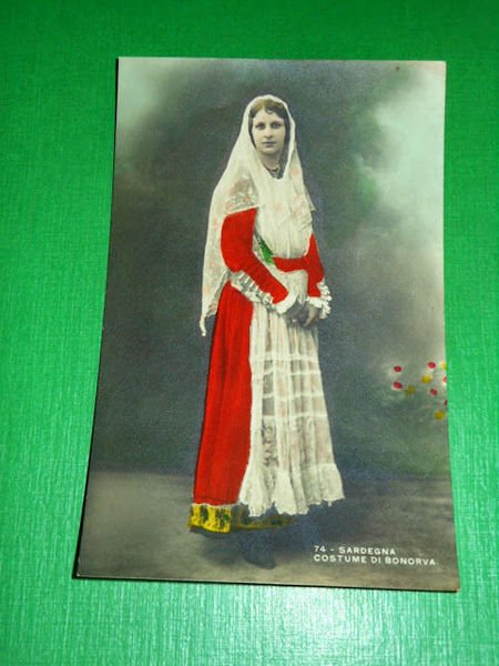 Cartolina Sardegna - Costume di Bonorva 1937.
