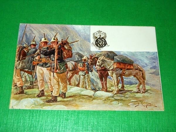 Cartolina Militaria - 5° Reggimento Alpini 1910 ca.