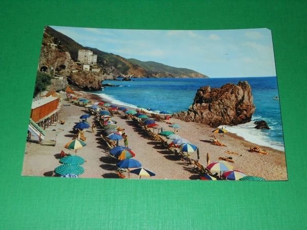 Cartolina Le Cinque Terre - Monterosso - Spiaggia Fegina 1969.