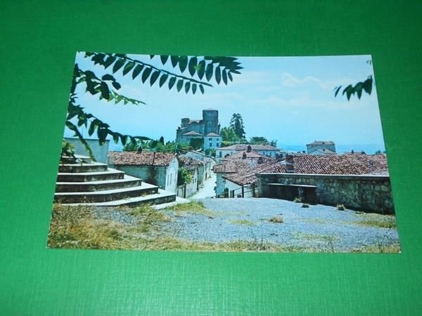 Cartolina Cigliè - Panorama con il Castello 1965 ca.