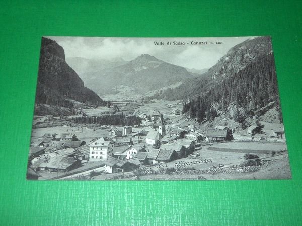 Cartolina Valle di Fassa - Canazei 1935.