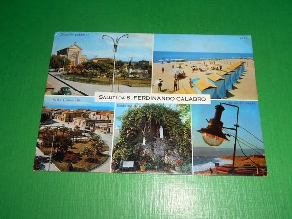 Cartolina Saluti da S. Ferdinando Calabro - Vedute diverse 1971.