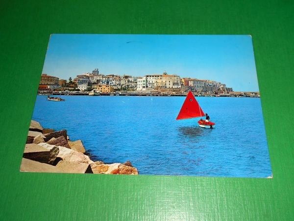 Cartolina Termoli - Panorama visto dal porto 1979.