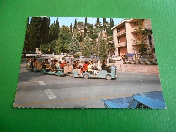 Cartolina Lago di Garda - Sirmione - Il trenino delle …