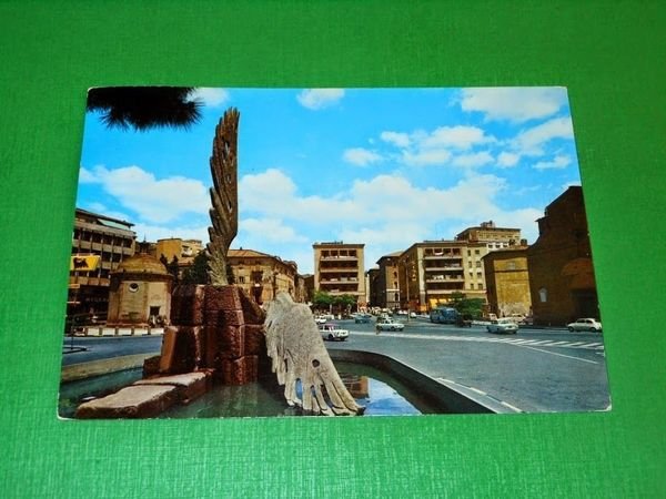 Cartolina Viterbo - Piazza del Sacrario e Via Marconi 1975.