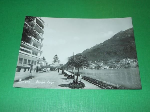 Cartolina Omegna - Lungo Lago 1962.