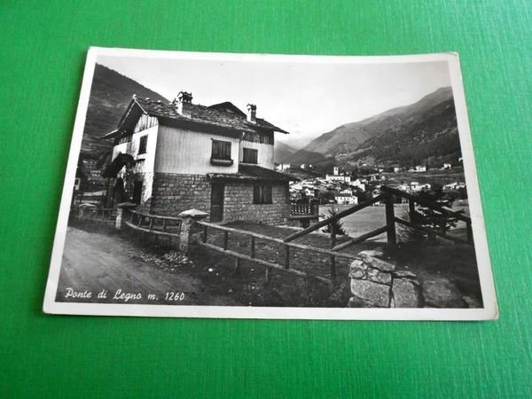 Cartolina Ponte di Legno - Scorcio panoramico 1953.