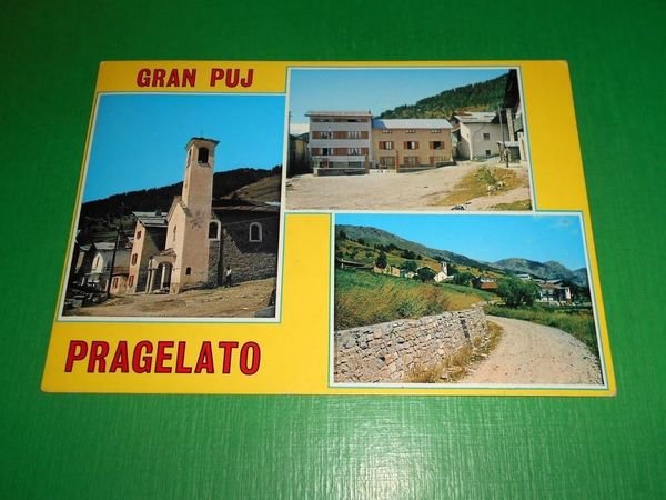 Cartolina Gran Puj - Pragelato - Vedute diverse 1971.