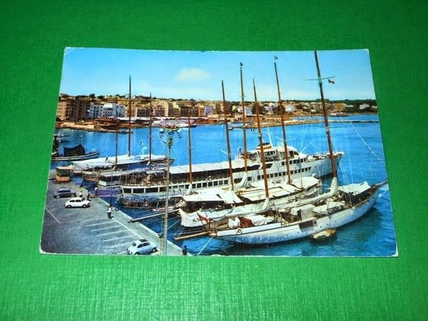 Cartolina Anzio - Il Porto 1973.