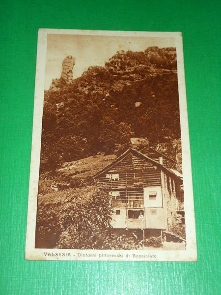 Cartolina Valsesia - Dintorni pittoreschi di Bocciolato 1925 ca.