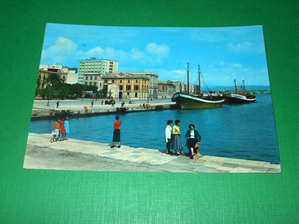 Cartolina Trapani - Particolare del Porto 1961.