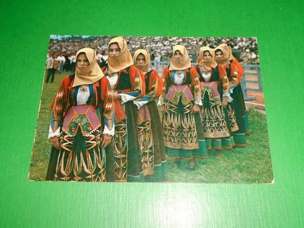 Cartolina Costumi Sardi - Cavalcata Sarda ( Orgosolo ) 1963.