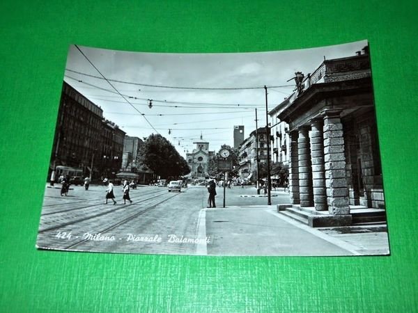Cartolina Milano - Piazzale Baiamonti 1950 ca.