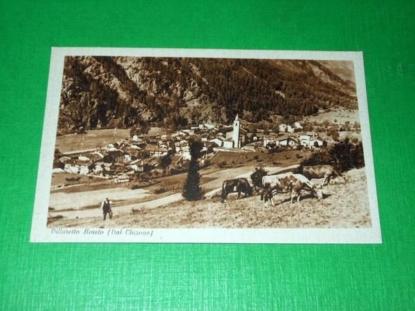 Cartolina Villaretto Roreto ( Val Chisone ) - Panorama 1943 …