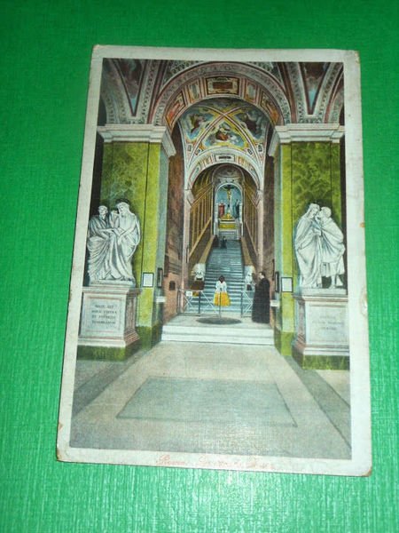 Cartolina Roma - La Scala Santa 1918.