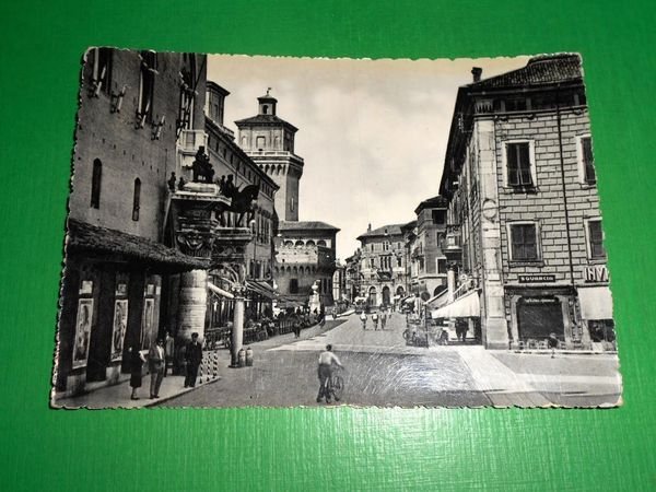 Cartolina Ferrara - Corso Roma 1952.