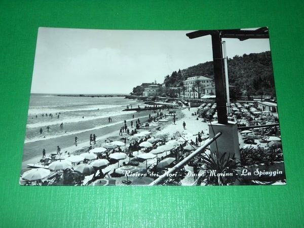 Cartolina Riviera dei Fiori - Diano Marina - La spiaggia …