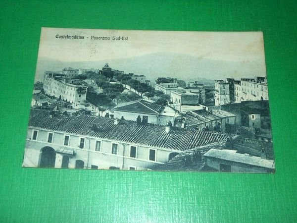 Cartolina Castel Madama - Panorama Sud-Est 1929.