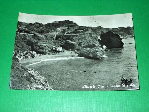 Cartolina Albissola Capo - Visione da fiaba 1958.