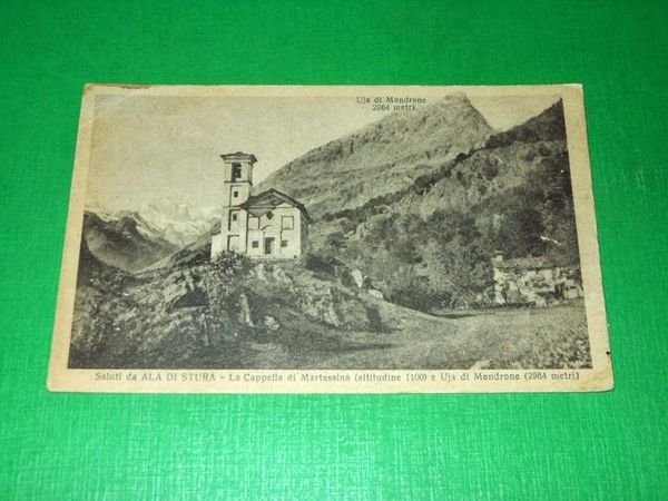 Cartolina Saluti da Ala di Stura - La Cappella di …