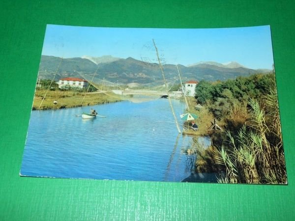 Cartolina Il Cinquale - Tipica pesca sul canale 1964.