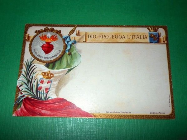 Cartolina Militaria - Dio Protegga L' Italia - litografia Doyen …