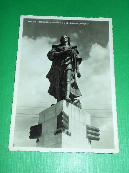 Cartolina Genova - Monumento a C. Colombo 1939.