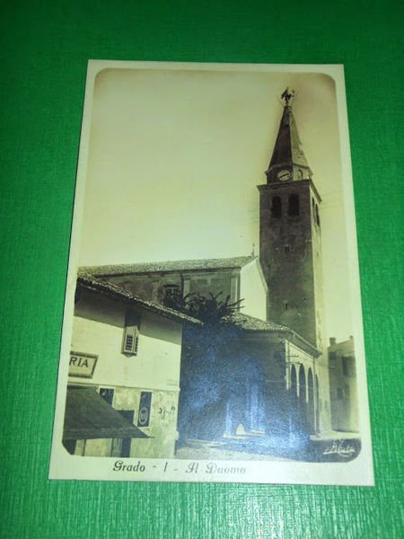 Cartolina Grado - Il Duomo 1928.