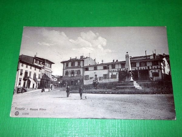 Cartolina Fiesole - Piazza Mino 1915 ca.