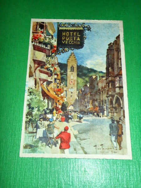 Cartolina Vipiteno - Hotel Centrale Posta Vecchia 1938 ++