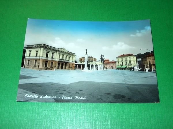 Cartolina Castello di Annone - Piazza Medici 1960 ca.