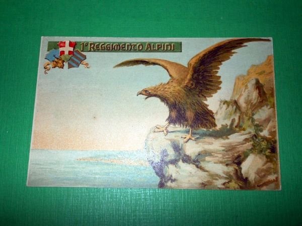 Cartolina Militaria - 1° Reggimento Alpini 1920 ca.