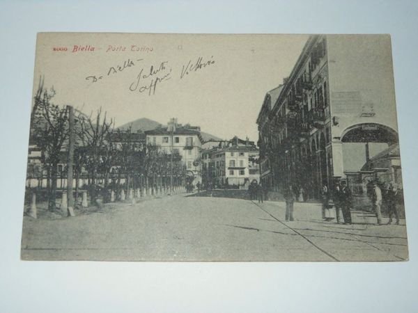 Cartolina Biella - Porta Torino 1900 ca.