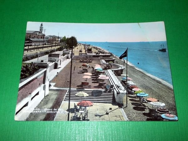 Cartolina Riviera dei Fiori - Bordighera - Ombrelloni al sole …