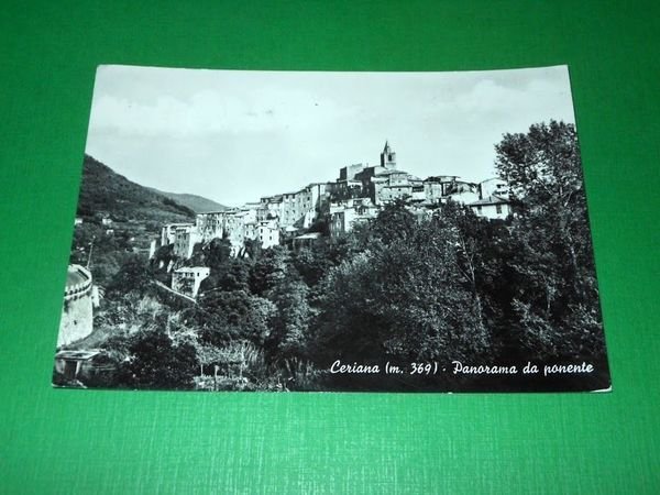 Cartolina Ceriana - Panorama da ponente 1963.