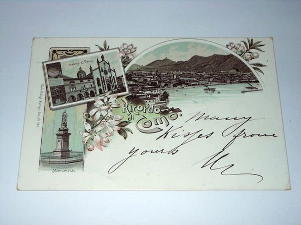 Cartolina Ricordo di Como - Panorama e altre vedute 1895.