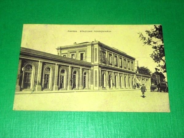 Cartolina Parma - Stazione Ferroviaria 1914.