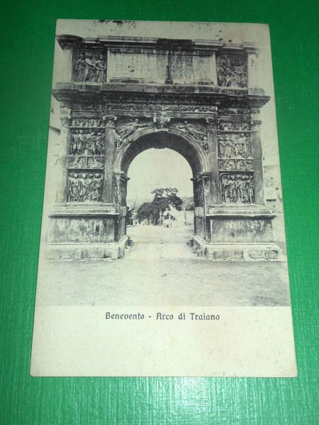 Cartolina Benevento - Arco di Traiano 1917.