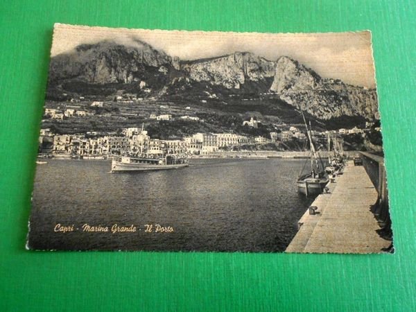 Cartolina Capri - Marina Grande - Il porto 1950 ca.