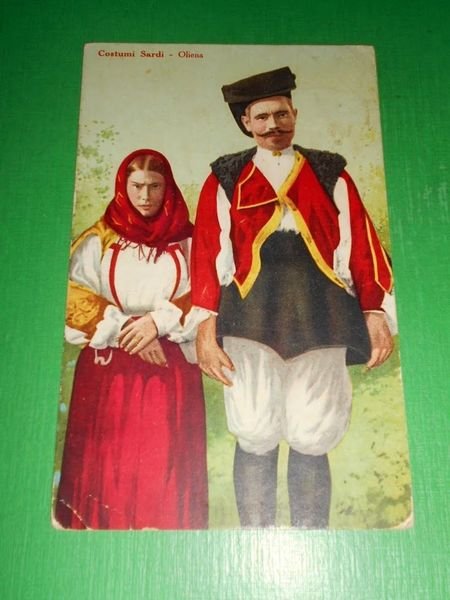 Cartolina Costumi Sardi - Oliena ( Nuoro ) 1930 ca.