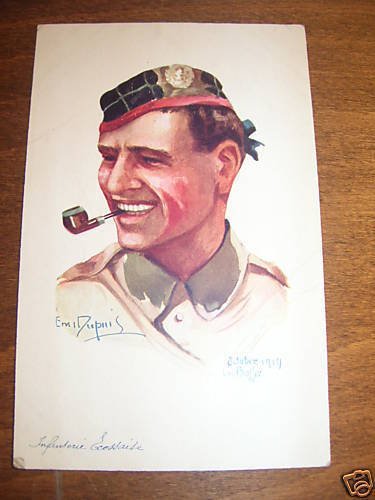 Cartolina Militaria Copricapo uniformi La Bassée 1914 | Immagine principale