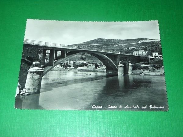 Cartolina Capua - Ponte di Annibale sul Volturno 1950 ca.