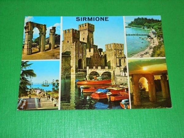Cartolina Sirmione - Vedute diverse 1984.