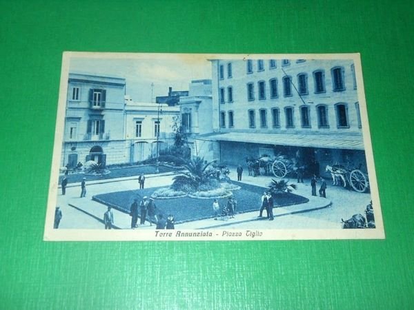 Cartolina Torre Annunziata - Piazza Tiglio 1934.