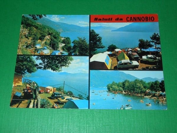 Cartolina Saluti da Cannobio - Vedute diverse 1975.