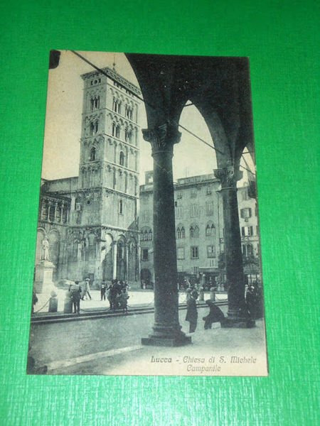 Cartolina Lucca - Chiesa di S. Michele - Campanile 1920 …