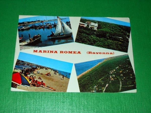 Cartolina Marina Romea ( Ravenna ) - Vedute diverse 1981.
