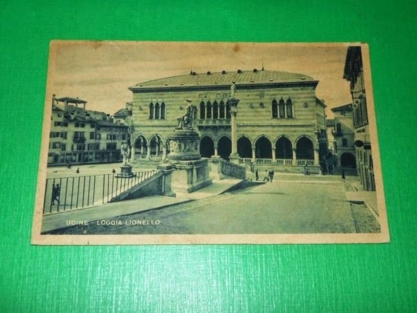 Cartolina Udine - Loggia Lionello 1946.